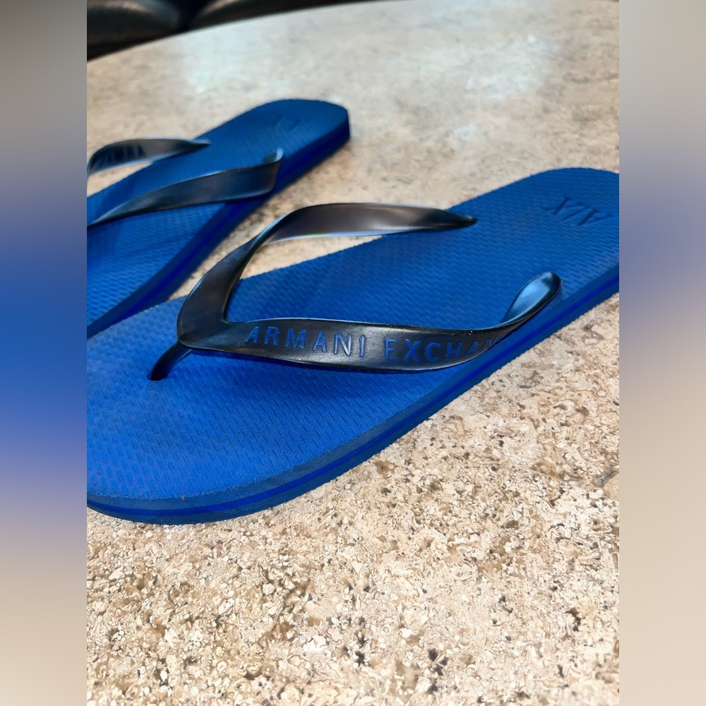A|X ARMANI EXCHANGE Men's Logo Flip Flop Size 11-12